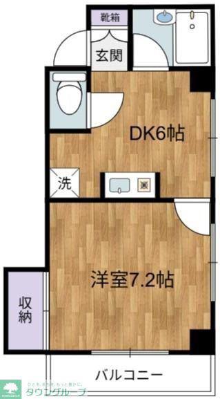 エクセル毛利(1DK/1階)の間取り写真