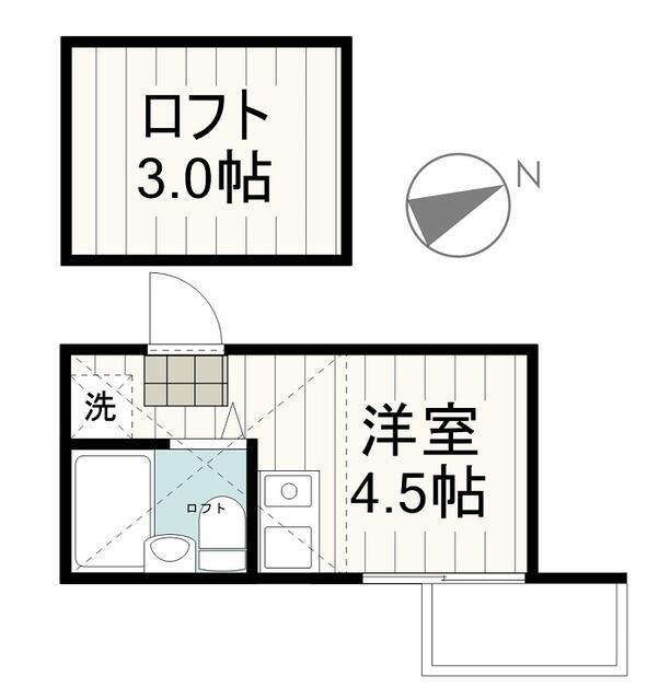 シャンテ東日暮里(ワンルーム/3階)の間取り写真