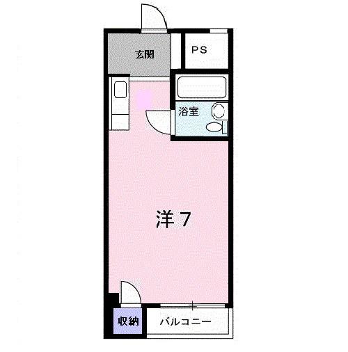 ハイツホリデー(ワンルーム/1階)の間取り写真