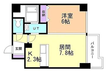 プレミアム210(1LDK/8階)の間取り写真