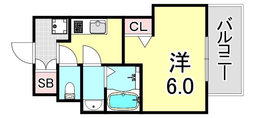 GP神戸ステーション(1K/5階)の間取り写真