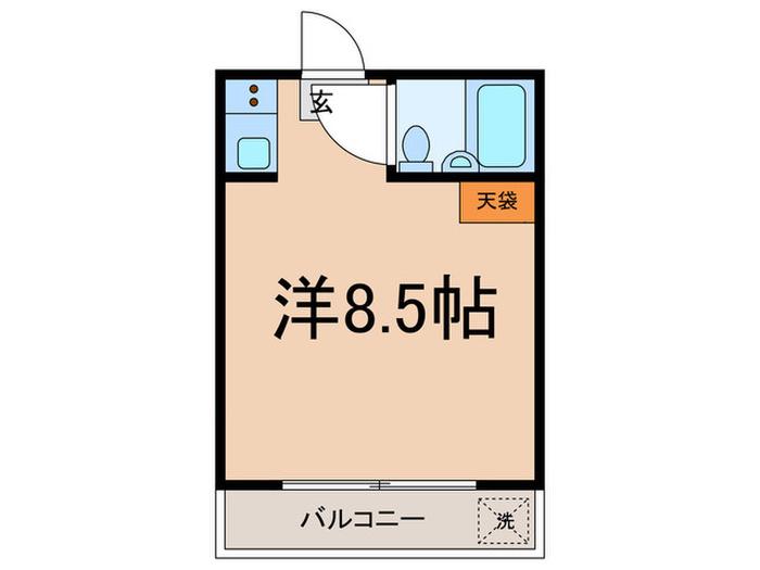 田口ビル3F(ワンルーム/3階)の間取り写真