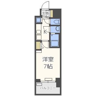 プレサンス水都OKAWA(1K/11階)の間取り写真