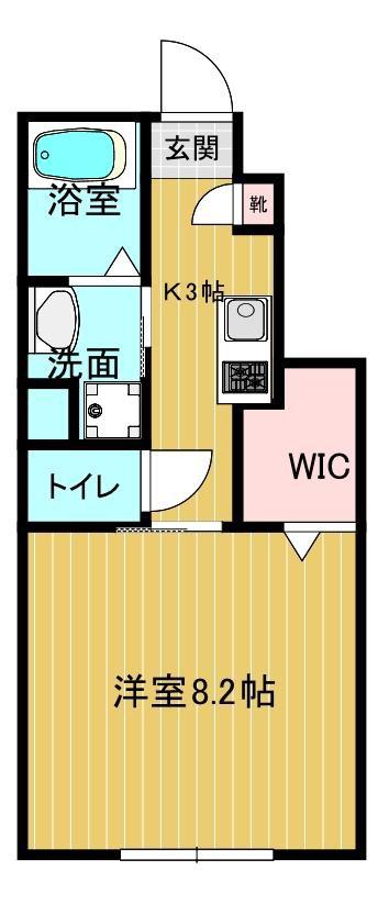 NEWS ROW(1K/1階)の間取り写真