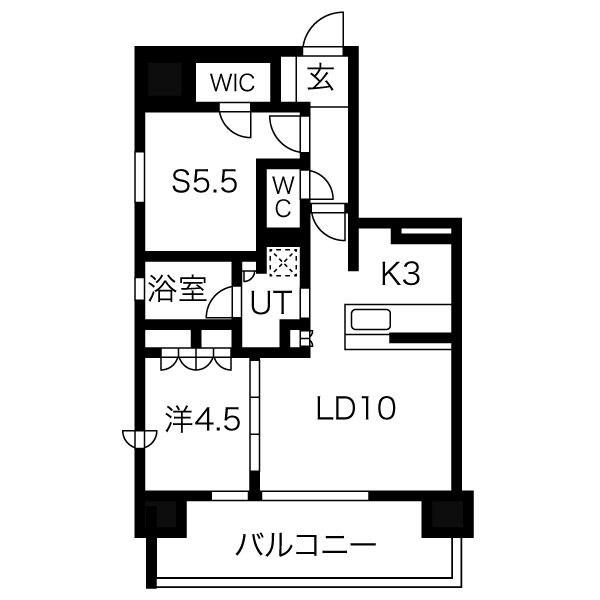 ミュプレ上前津(2LDK/14階)の間取り写真