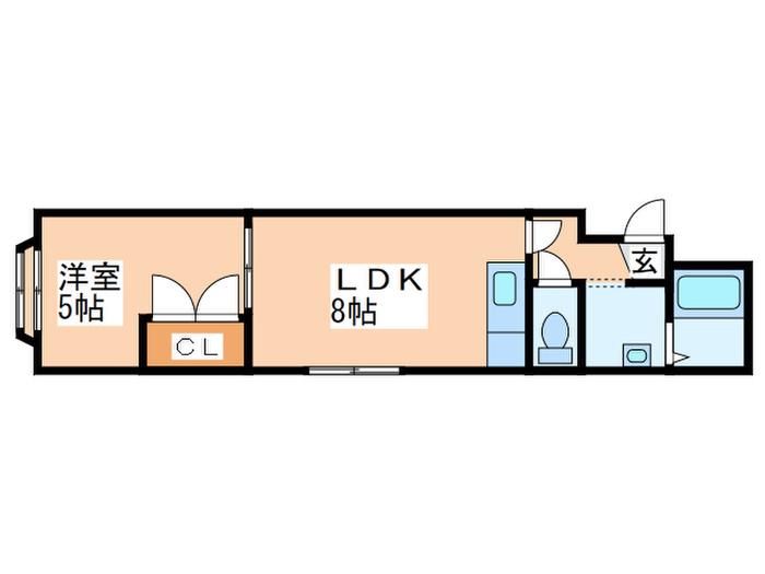 広和ハイツNO8(1LDK/4階)の間取り写真