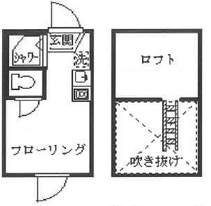 フェリススワロー(ワンルーム/2階)の間取り写真