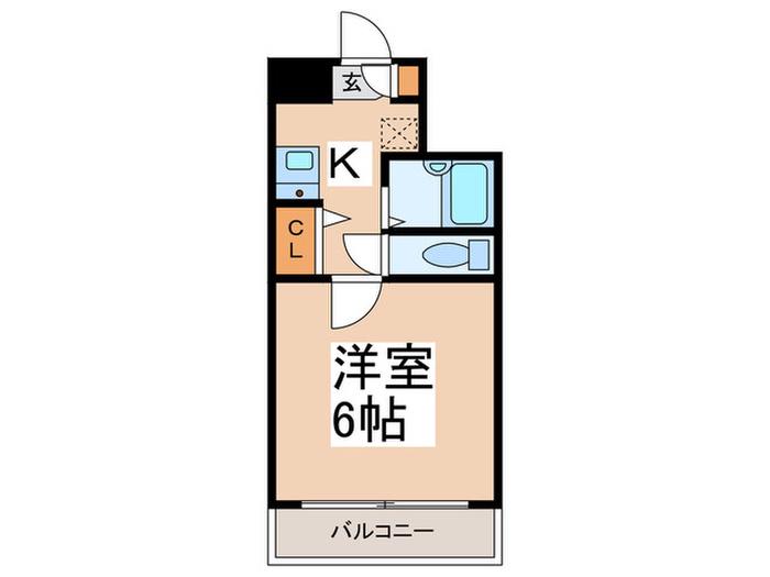 キングスパレス(1K/6階)の間取り写真