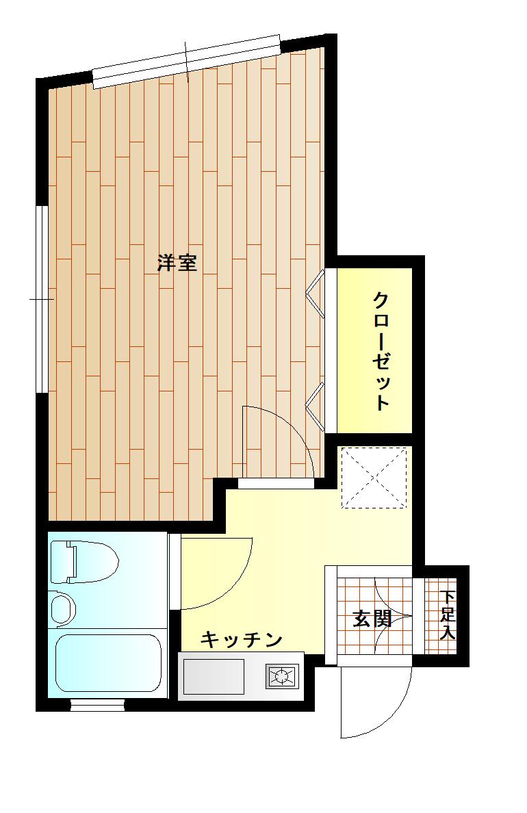 コンフォール(1K/1階)の間取り写真