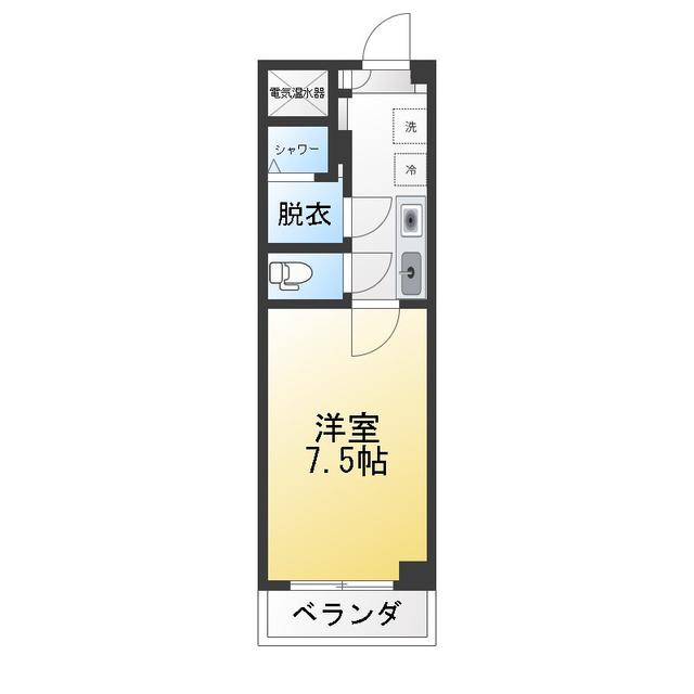 CASA MIA(1K/2階)の間取り写真