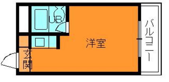 エクステリア法隆寺(ワンルーム/3階)の間取り写真