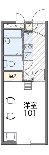 レオパレスシマノ(1K/1階)の間取り写真