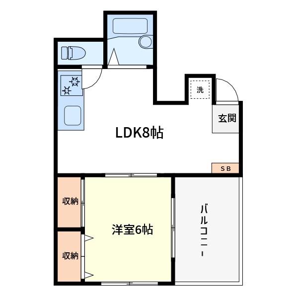 ベレーザ千駄木(1LDK/4階)の間取り写真