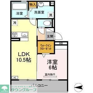 セレーノ十一番(1LDK/2階)の間取り写真