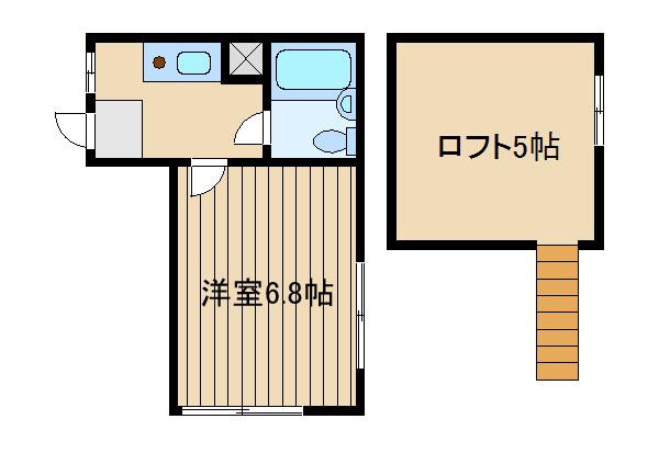 三高ハイライフ(1K/2階)の間取り写真
