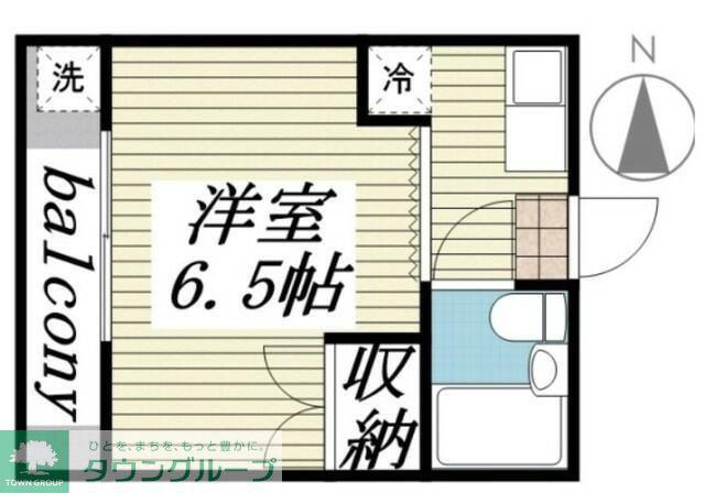 サンアベニュー師岡(ワンルーム/2階)の間取り写真