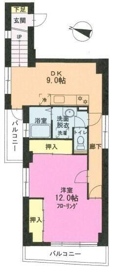 NC FLAT(1LDK/2階)の間取り写真