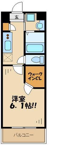プランタニエ仙川(1K/2階)の間取り写真
