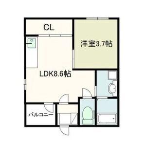 さくらハイツ(1LDK/1階)の間取り写真