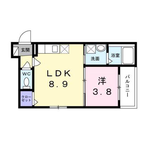 GOODLIFE 小阪本町(1LDK/3階)の間取り写真