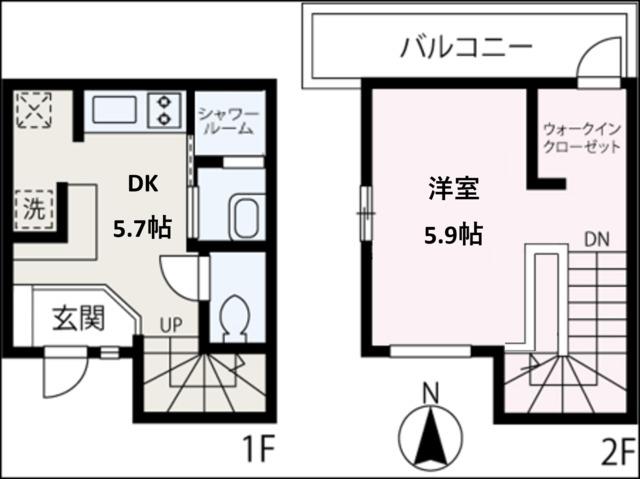 ALTUALA成増(1DK/1階)の間取り写真