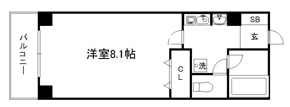 ランドマークシティ京都烏丸五条(1K/8階)の間取り写真
