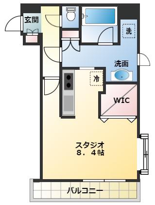 ルリオン府中駅前LELION府中駅前(1K/9階)の間取り写真