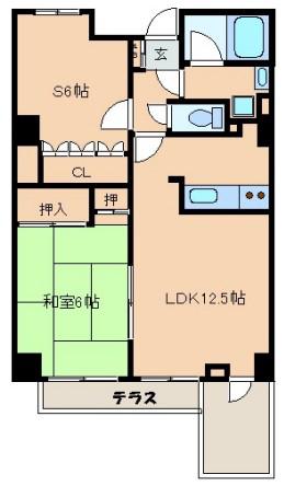 レジディア文京音羽(2SLDK/1階)の間取り写真