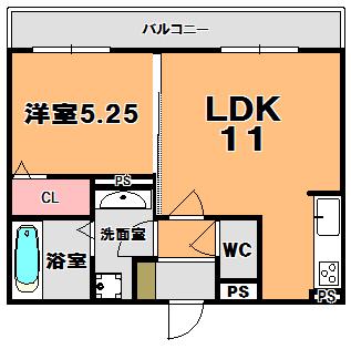 ANNEX大森A(1LDK/2階)の間取り写真