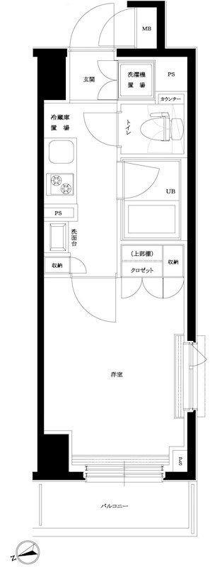 ルーブル仲六郷壱番館(1K/5階)の間取り写真