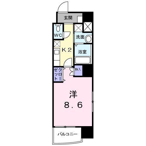 アブリル横濱(1K/9階)の間取り写真