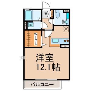 千歳第5(ワンルーム/1階)の間取り写真