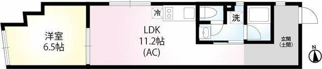 LA CHACONNE(1LDK/1階)の間取り写真
