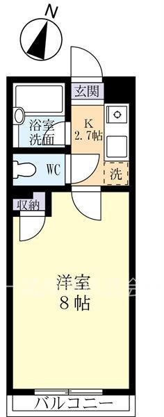 ステラ緑町(1K/3階)の間取り写真