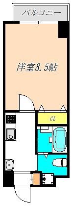 JPレジデンス大阪城東(1K/4階)の間取り写真