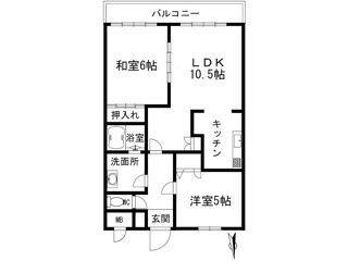 ソレイル梶ヶ谷II(2LDK/4階)の間取り写真