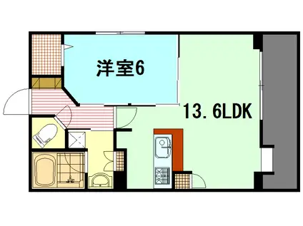 GRAND OCEAN II(1LDK/6階)の間取り写真