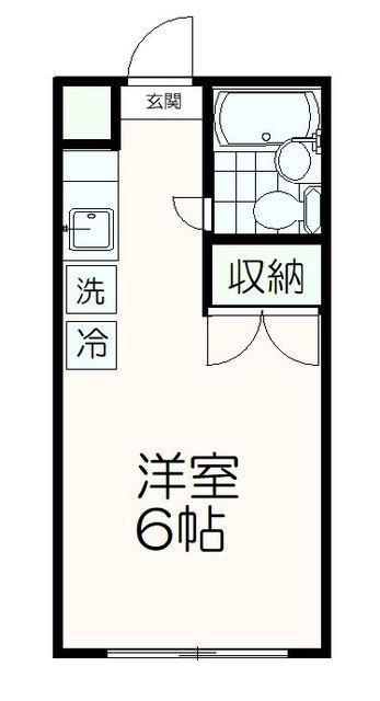 みゆきハイツ(ワンルーム/1階)の間取り写真