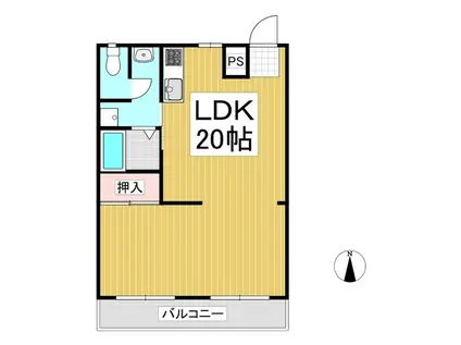 メゾン野沢(ワンルーム/2階)の間取り写真