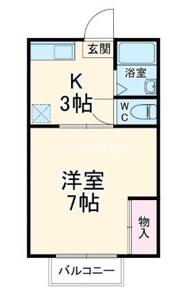 古川ミュゼハウス(1K/1階)の間取り写真
