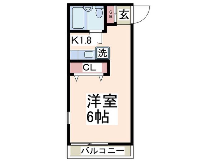 M・Yメゾン元住吉(1K/2階)の間取り写真