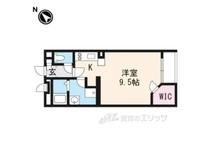 レオネクストレイクチャー(1K/1階)の間取り写真