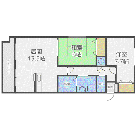 シャルパレット(2LDK/3階)の間取り写真