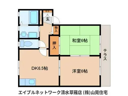 カメリアSUGI(2DK/1階)の間取り写真