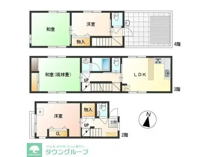 本町駅前ビル(4LDK/2階)の間取り写真