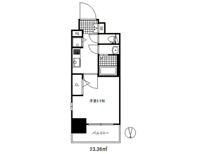 アドバンス神戸マーレ(1K/4階)の間取り写真