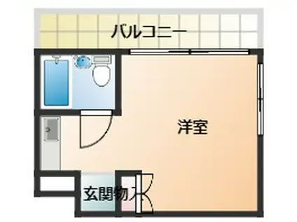 ベルハウス弐番館(ワンルーム/2階)の間取り写真