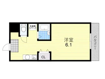 セラ玉出ウエスト(ワンルーム/3階)の間取り写真