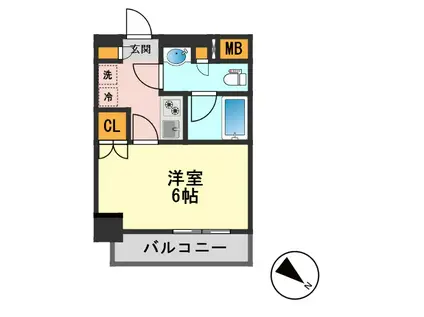 メインステージ新小岩(1K/13階)の間取り写真