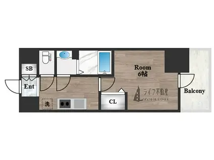 アドバンス大阪ストーリア(1K/2階)の間取り写真